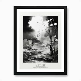 Nature Abstract Black And White 4 Poster Art Print