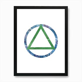 AA Symbol Marble Art Art Print