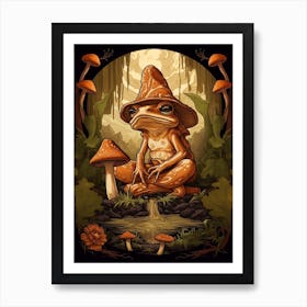 Wood Frog On A Throne Storybook Style 9 Art Print