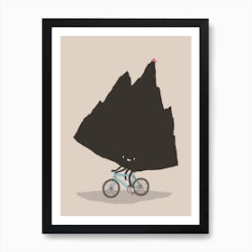 Mountain Biking Art Print