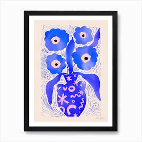 Blue Flowers Matisse Poster