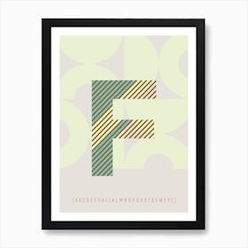 F Typeface Alphabet Art Print