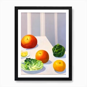 Escarole 2 Tablescape vegetable Art Print