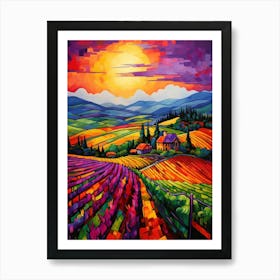 Woodinville Wine Country Fauvism 4 Art Print