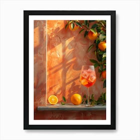 Oranges And A Glass Of Gin Poster