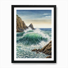Ocean Crashing Waves 1 Art Print