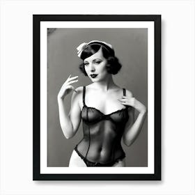 1920's Burlesque Dancer ~Reimagined 6 Art Print