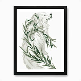 White Fox Art Print