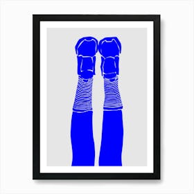 Blue Socks Art Print