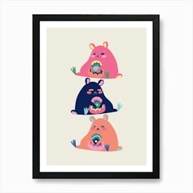 Cute Bears Art Print