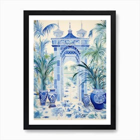 Blue And White Chinoiserie Art Print