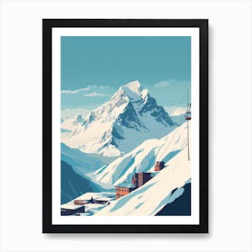 Portillo   Chile, Ski Resort Illustration 2 Simple Style Art Print