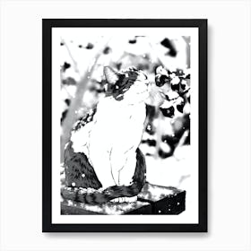 white and black 5 Art Print