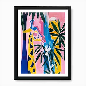 Giraffes In The Jungle 1 Art Print