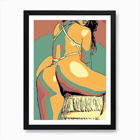 Abstract Geometric Sexy Woman No.2 1 Art Print