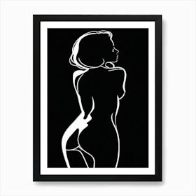 Nude Silhouette photo art Art Print