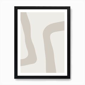 Neutral 2 Abstract Lines 1 Art Print