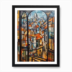 Window View Berlin Of In The Style Of Cubism 3 Art Print