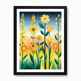 Yellow Flowers 3 Art Print