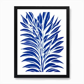 Chinese Evergreen Stencil Style Art Print