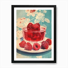 Raspberry Jelly Retro Collage 1 Art Print