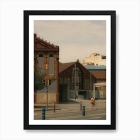 Street Scene In Barcelona Art Print