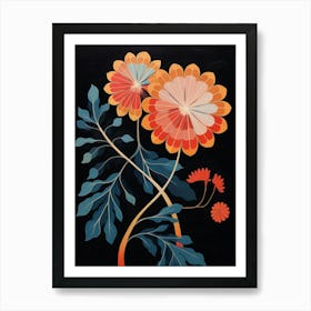 Chrysanthemum 2 Hilma Af Klint Inspired Flower Illustration Art Print