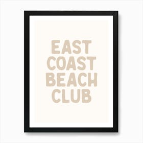 East Coast Beach Club - Beige Poster