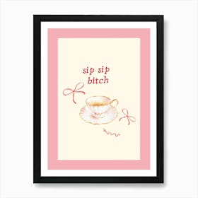 Pink Coquette Tea Art Print