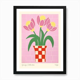 Spring Collection Tulip Flower Vase 2 Art Print