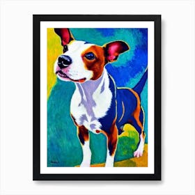 Rat Terrier Fauvist Style Dog Art Print