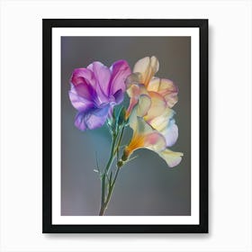 Iridescent Flower Freesia 2 Art Print