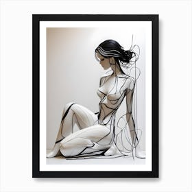 Abstract Sculpture Of A Woman Art Print