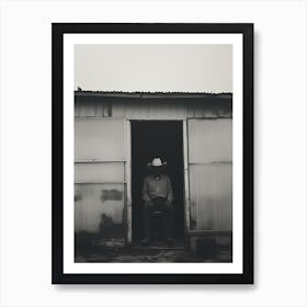 Texas, Usa, Black And White Analogue Photograph 1 Art Print