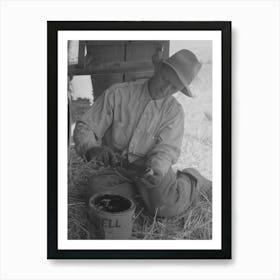 Harvest Hand On Combine, Walla Walla County, Washington By Russell Lee Art Print