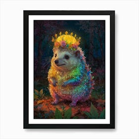 Hedgehog In The Forest Art Print