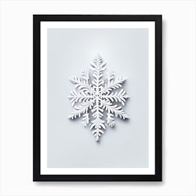 Needle, Snowflakes, Marker Art 3 Art Print