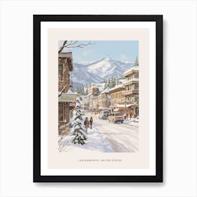 Vintage Winter Poster Leavenworth Washington 4 Art Print