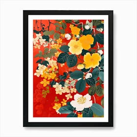 Hokusai  Great Japan Flowers Japanese 11 Poster