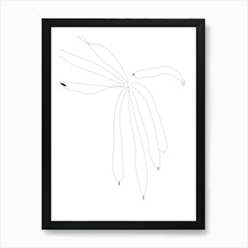 Drawing Of A Flower Art Print Art Print