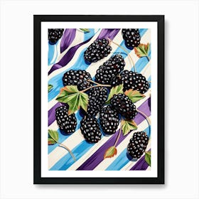 Blackberries Fruit Summer Illustration 1 Art Print