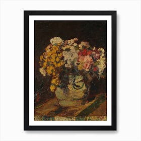 A Vase Of Wild Flowers, Adolphe Monticelli Art Print