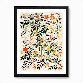 Loquat Fruit Drawing 1 Art Print