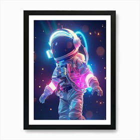 Neon Astronaut Art Print