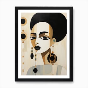 African Woman With Earrings 2 Art Print