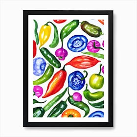 Jalapeno Pepper Marker vegetable Art Print