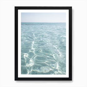 Clear Blue Sea Water Art Print