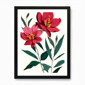 Red Lilies Art Print