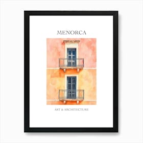 Menorca Travel And Architecture Poster 3 Art Print