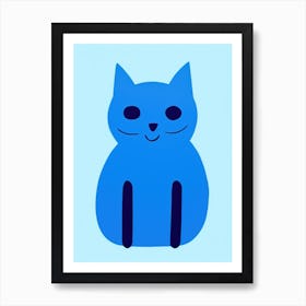 Blue Cat 7 Art Print